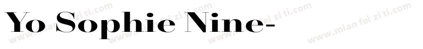Yo Sophie Nine字体转换